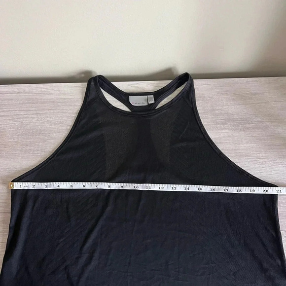 Athleta Black Surge Mesh Racerback Tank Top Size XL - Picture 7 of 9